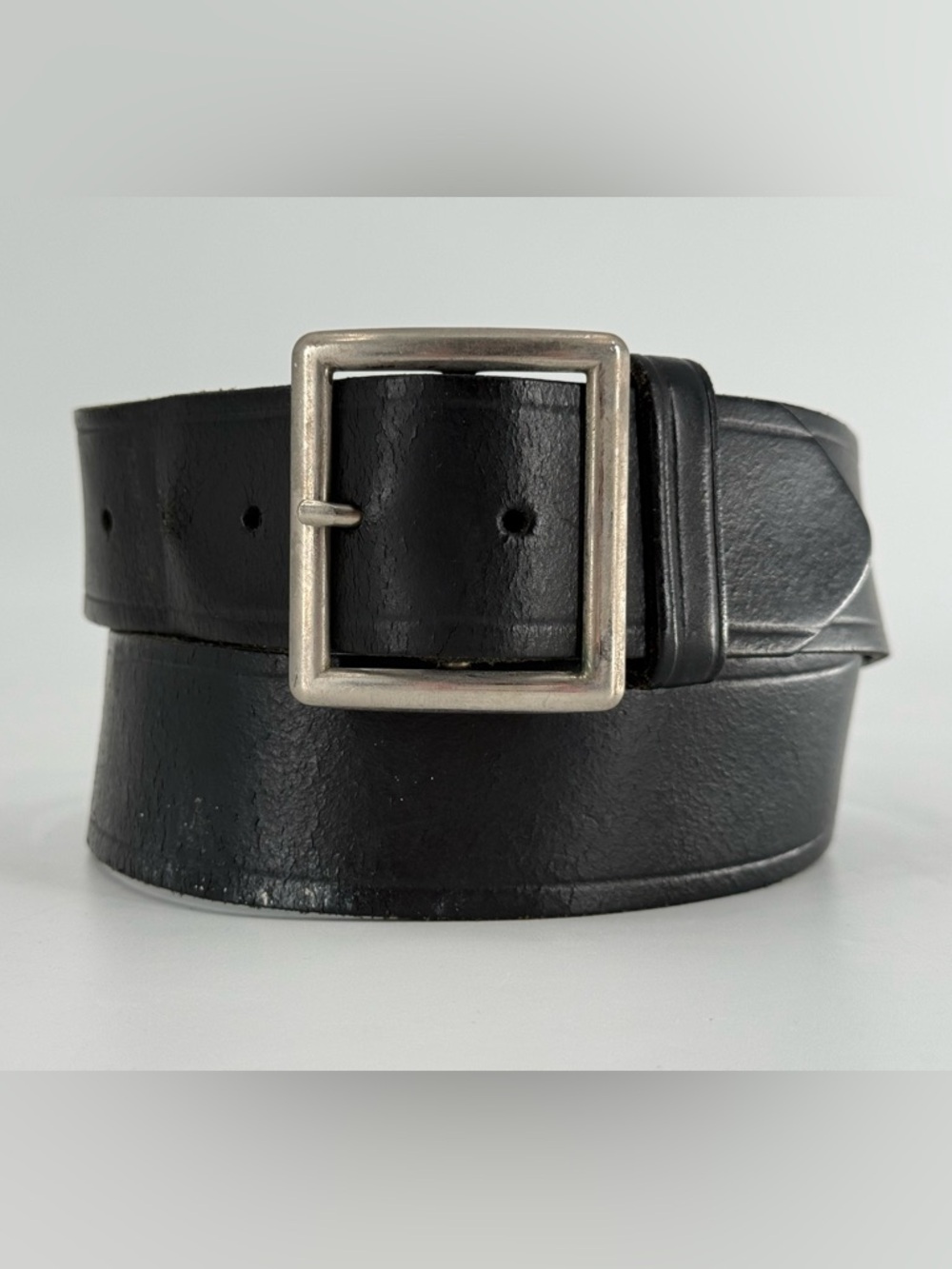 Task Force Vintage Black Leather Belt 36